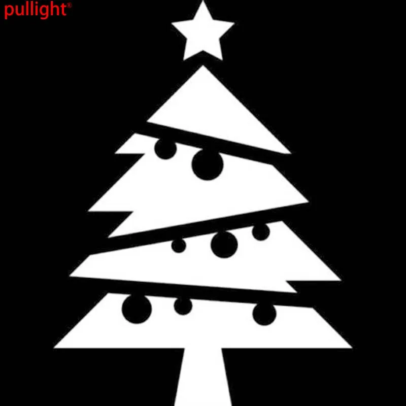 Vinyl Decal Christmas Tree Decorated DIY Crafts Decor Motorcycle SUVs Bumper Car Window Laptop Car Stylings