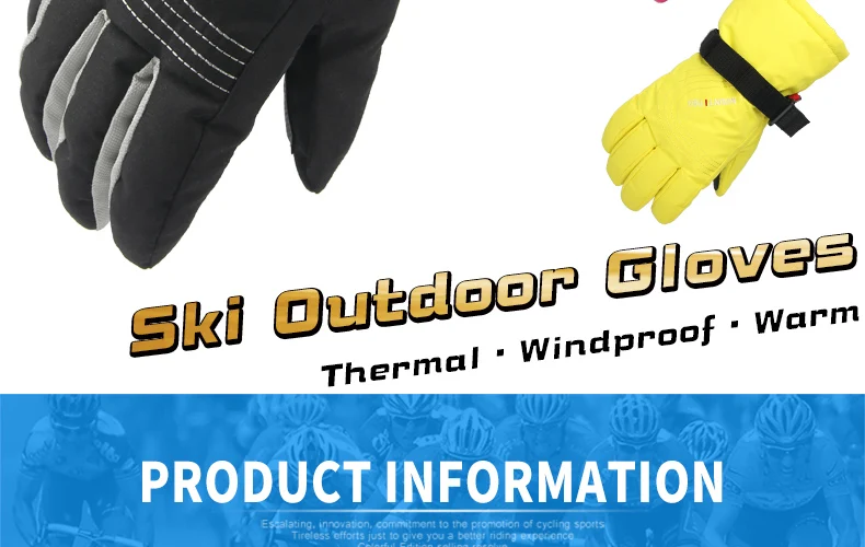 Зимние лыжные перчатки для сноуборда снегоход Водонепроницаемый теплые Нескользящие Для женщин Для мужчин лыжные Варежки перчатки для катание на лыжах и коньках спортивная езда на велосипеде