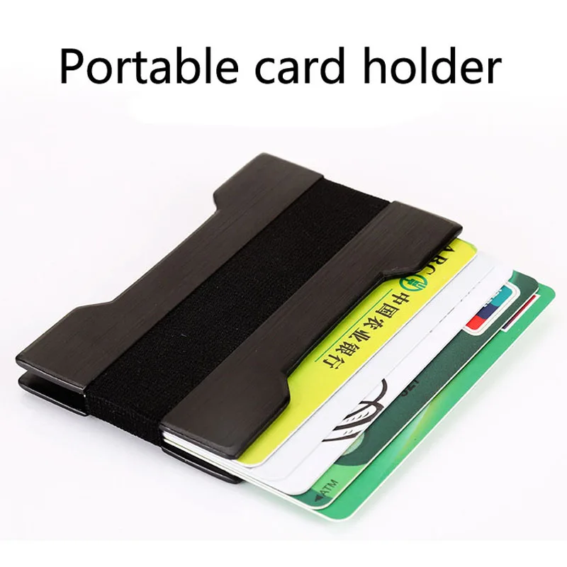 Визитница RFID металлический кошелек Противоугонный держатель для кредитных карт портативный футляр для карт алюминиевый сплав