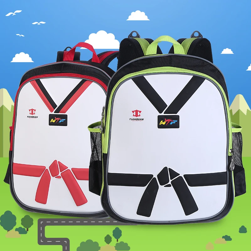 

Children's Taekwondo schoolbag Taekwondo bag gift bag Oxford cloth shoulder knapsack