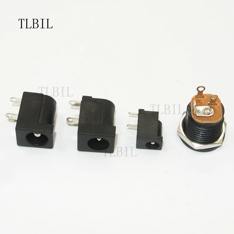 

10Pcs PCB Mount Female DC Power Black Jack Plug Socket Connector