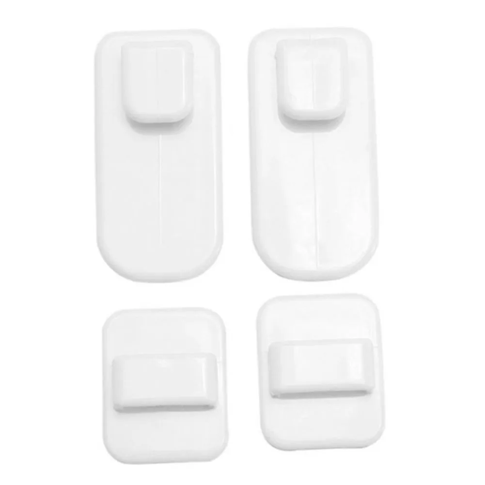 2 قطعة/الوحدة السنانير الأبيض ABS التلفزيون عن بعد التحكم خطاطيف تعليق خلاق المنظم التخزين حامل حامل هوك التحكم مقعد #0118