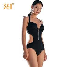 361 Women Swimwear One Piece Swimsuits Black Sexy Monokini Halter Bikini Female Backless Triangle Pool Bathing Suits For Girls women sexy siamese bikini black white one piece swimwear halter bandage bandeau backless monokini beach pool party bathing suit