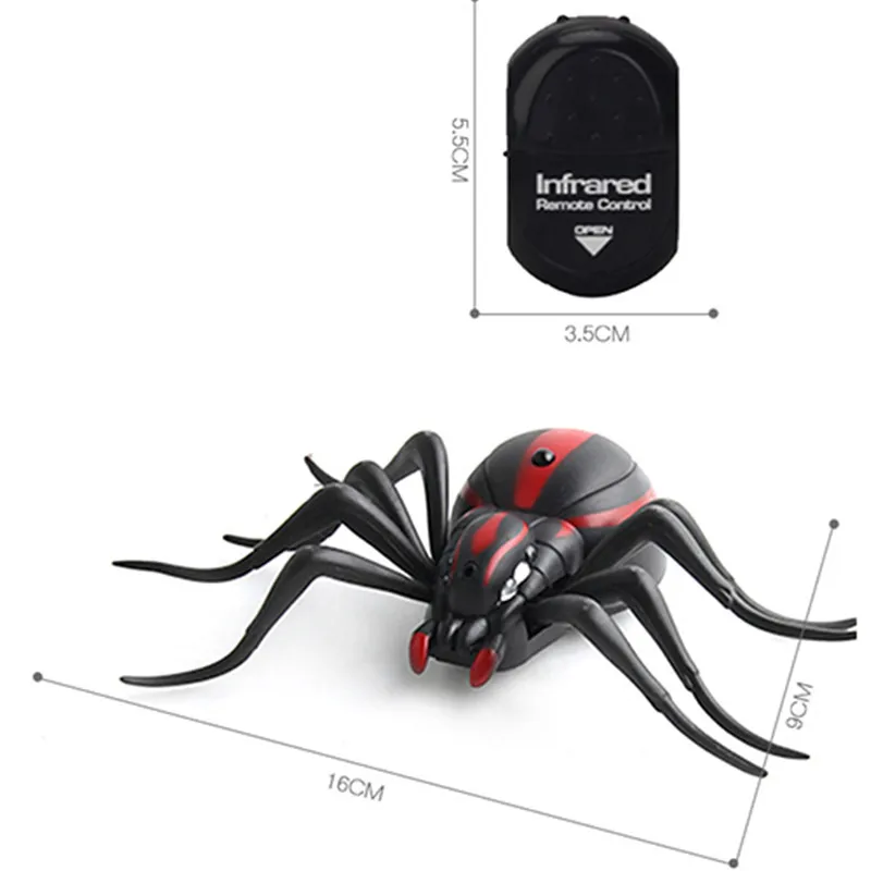 Забавная игрушка Инфракрасный пульт дистанционного управления насекомые игрушки Моделирование паук муравьи тараканы Электрические RC