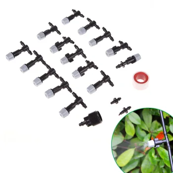 

15pcs 10m Garden Mist Cooling System High Pressure Micro Sprayer Cooling Mist 15 Spray Water Mist Nozzles Garden Tool