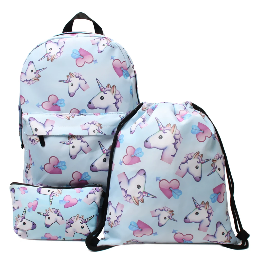 3PCS Unicorn Shoulder Drawstring Schoolbags -Unicorn Fashion HTB12flTfbuWBuNjSszgq6z8jVXaV