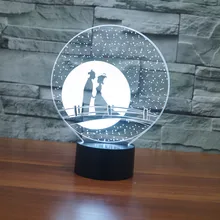 Magpie мост светодиодный 3d-ночник настольные лампы, 3D Оптическая иллюзия визуальная лампа 7 цветов сенсорный стол настольная лампа для праздника