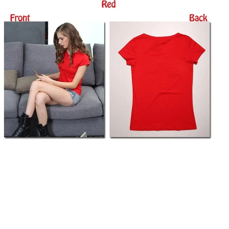 

High Quality 18 Color S-3XL Plain T Shirt Women Cotton Elastic Basic T-shirts Female Casual Tops Short Sleeve T-shirt Women 002