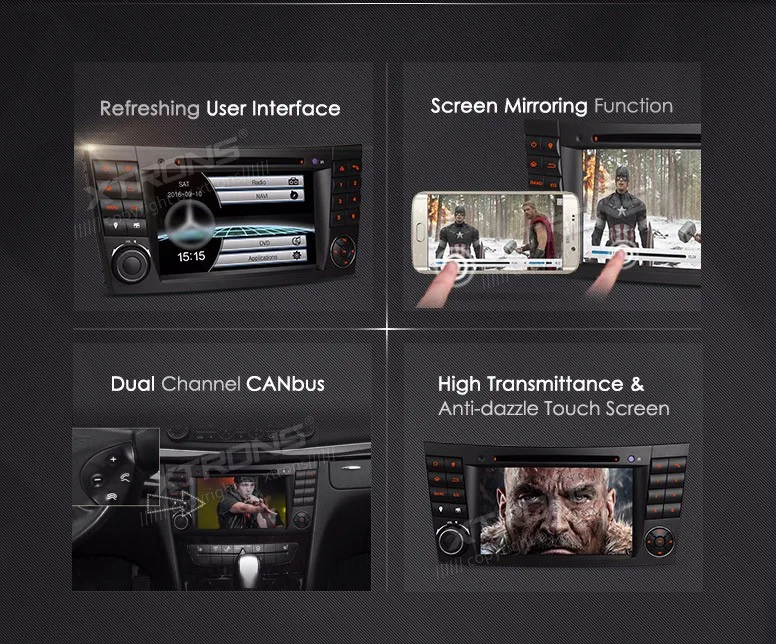 Perfect 7" Double 2 Din Car DVD Radio GPS Navi Fit For Mercedes-Benz G-W463 CLS-500 E-W211 E-280 Auto Video Player CANbus Audio Stereo 1