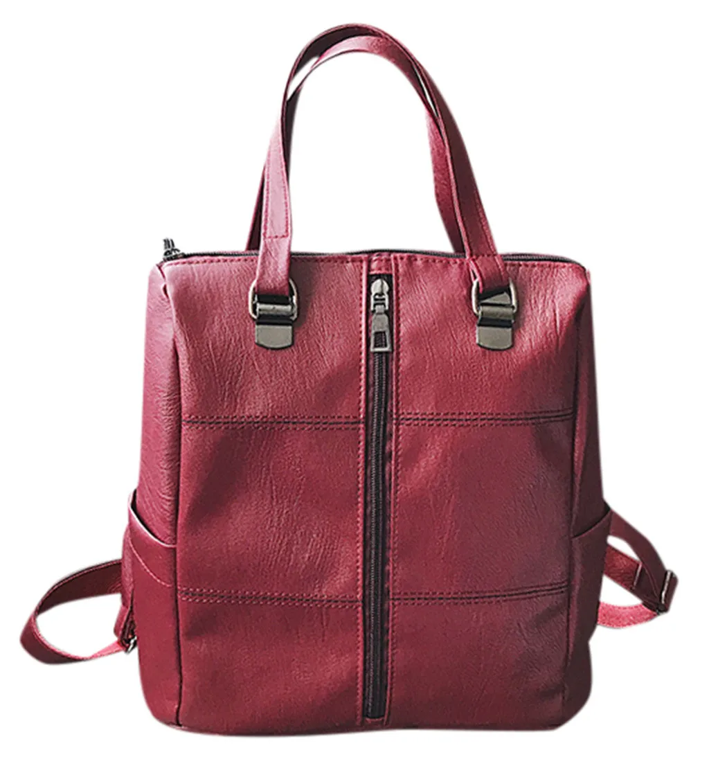 

OCARDIAN Backpacks Women Simple PU Shoulder Bag For Teenage Girls Multi-Function Small Bagpack Female Backpacks Dropship 787