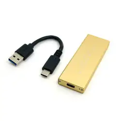 Cablecc золото USB-C USB 3,1 type C к M.2 NGFF PCI-E 2 полосы SSD корпус для E431 E531 X240 Y410P Y510P