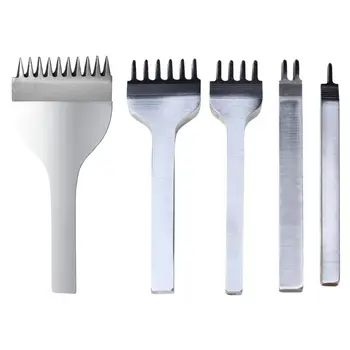 

4pcs 3/4/5/6mm Leather Craft Tools Leather Hole Punches for the Skin Leather Stitching Punch Tool 1+2+4+6 Prongs Leathercraft