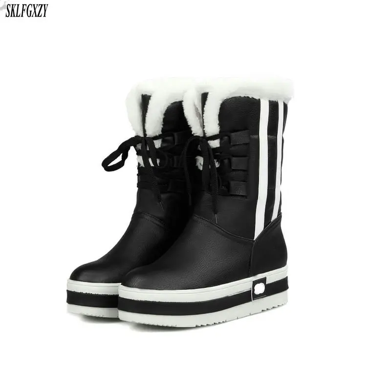 

2018 New arrival winter snow boots plush warm women's boots fashion with warm women's shoes size 34-43
