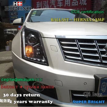 

Hireno Headlamp for 2010-2016 Cadillac SRX Headlight Assembly LED DRL Angel Lens Double Beam HID Xenon 2pcs