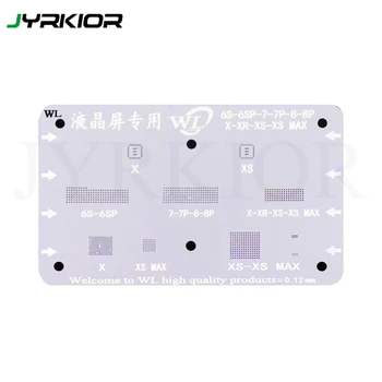 

LCD Screen IC BGA Reballing Stencil For iPhone Xs Max / Xs / XR / X / 8 Plus / 8 / 7 Plus / 7 / 6S Plus / 6S Plant Tin Steel Net