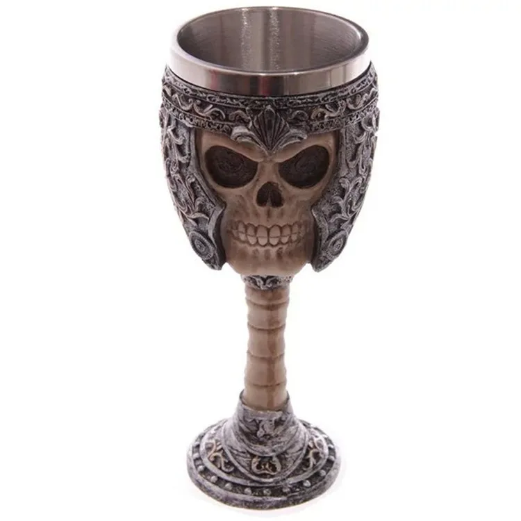 

3D Skull Death Mug Home Water Cups 3D Coffee Mug Striking Ghosht Viking Skull Halloween Beer Stein Statues Sculptures