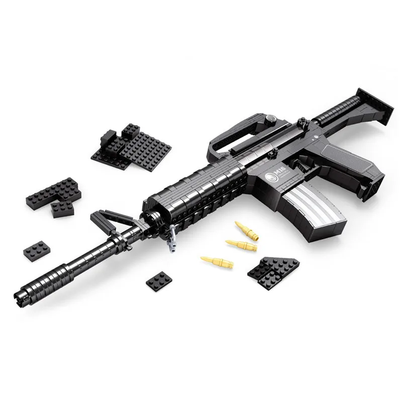 M16 AK47 Ausini SVD снайперское оружие строительные блоки образовательный просвещение