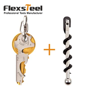 

1 piece True Utility TU48 Twistick Keychain Wine Bottle Opener Corkscrew+ 1 piece TU47 Keytool Key Multi Tool Pocket Multitool