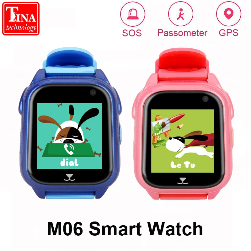 

Waterproof IP67 M06 Smart Watch Child GPS Phone Positioning 1.44 inch Color Touch Screen For Children Q50 Smart Baby Watch
