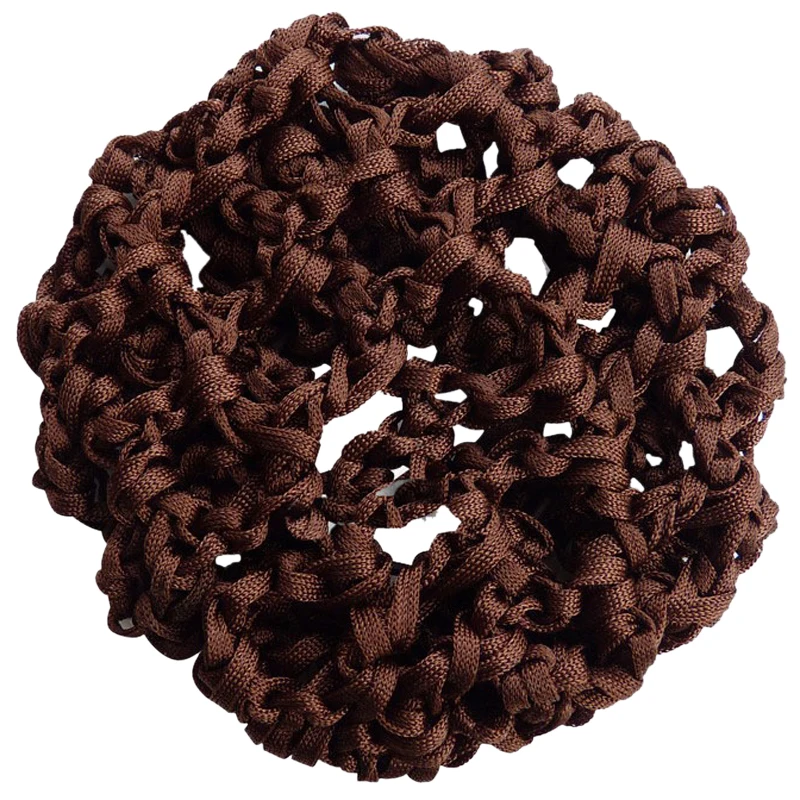 2 Pcs Brown Nylon Mesh Elastic Knot Bun Cover Hairnets for Women 2 Pcs Brown Nylon Mesh Elastic Knot Bun Cover Hairnets for Women
