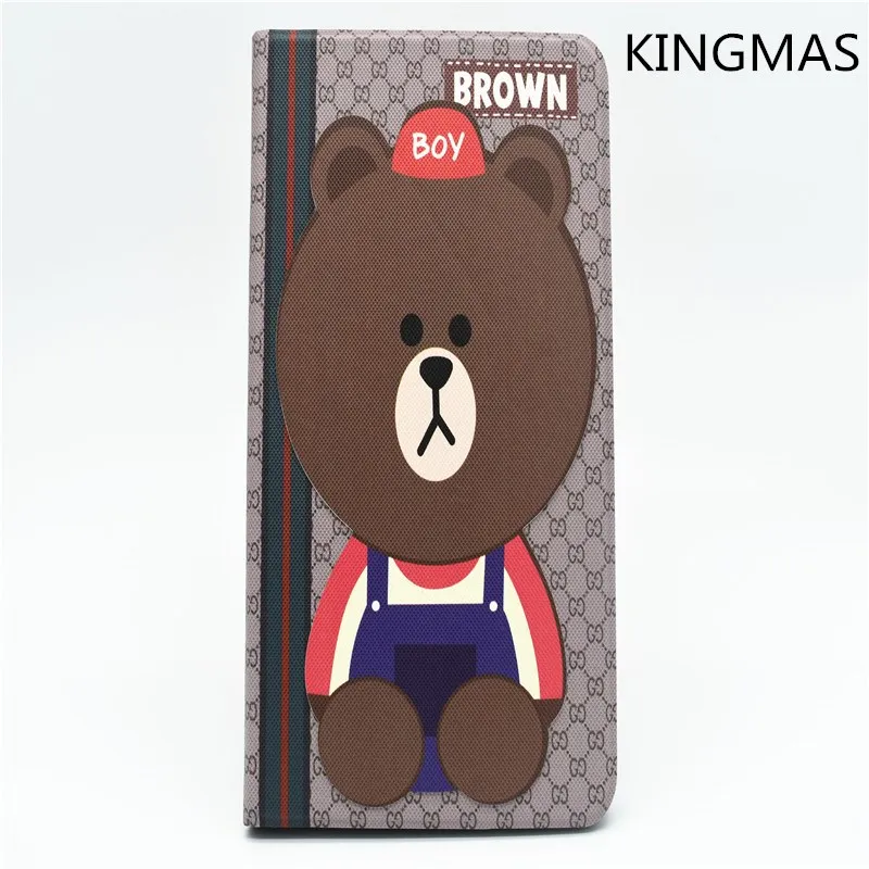 

Bear Cartoon Case for iPad 2018 2/3/4 9.7 inch A1822 A1893 Slim Opvouwbare Stand Cover Auto Wake Pu Case for iPad 2017 9.7 inch