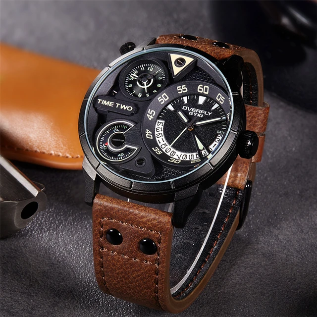 EYKI Mens Sport Watch 2018 Luxury Brand Male Clock Brown Leather ...