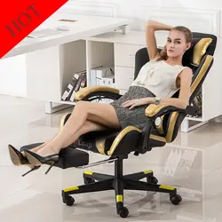 Высокое качество Новый стиль игровой стул игровой кресло бытовой Лежащего Компьютерные офисное кресло Лифт поворотный лежал стул