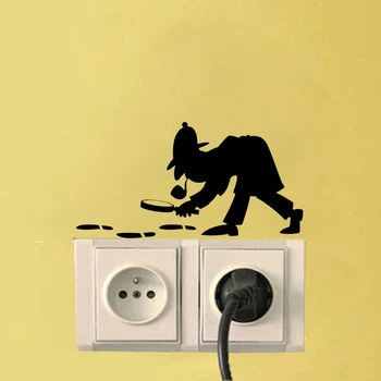 

Sherlock Holmes Detective Fashion Decor Wall Decals Switch Stickers Vinyl 5WS1539