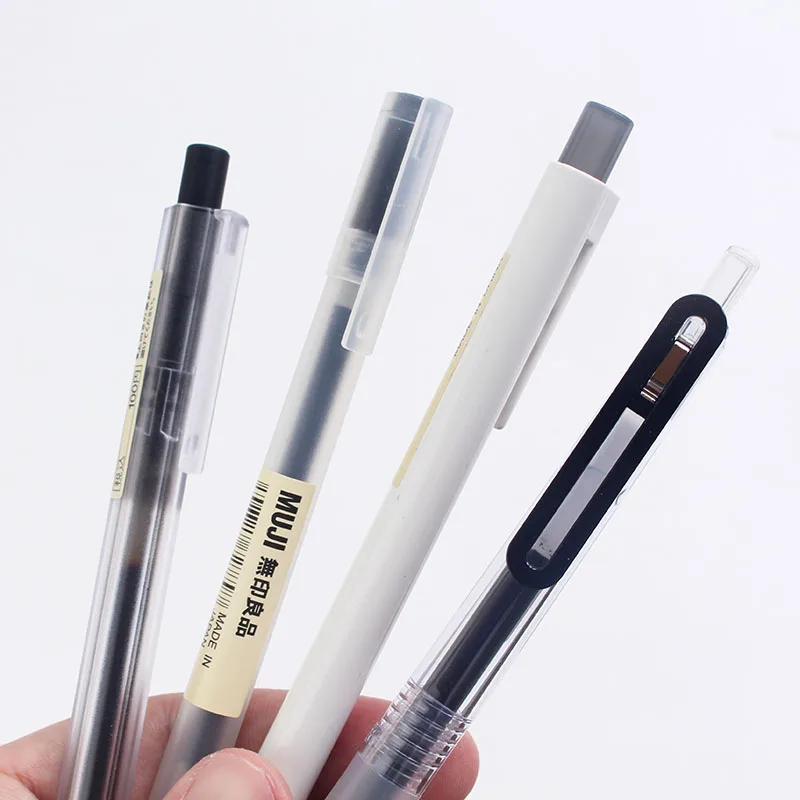 Япония MUJI Черная гелевая ручка пресс 1 шт.|Гелевые ручки| |