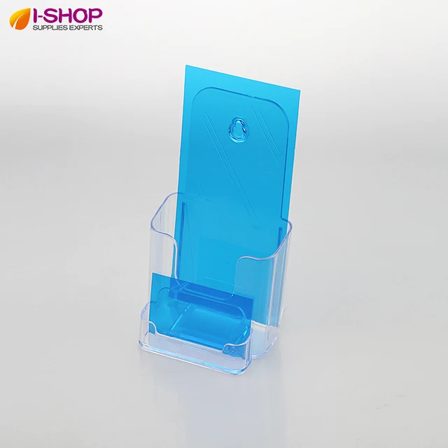 Wall Mouted Or Counter Top Plastic Leaflet Holder Set With Calling Card Display Stand Wall Mouted Or Counter Top Plastic Leaflet Holder Set With Calling Card Display Stand