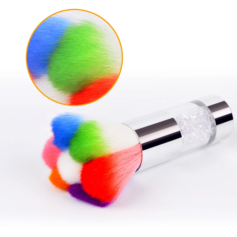 1 шт. цветные кисти для пыли ногтей акриловый УФ-гель порошок средство удаления с