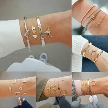 Набор браслетов несколько Bodomia для женщин и девушек модные ювелирные изделия ободок завязанный Золотой Летняя Вечеринка пляжная струнная цепь из кабошона подарок