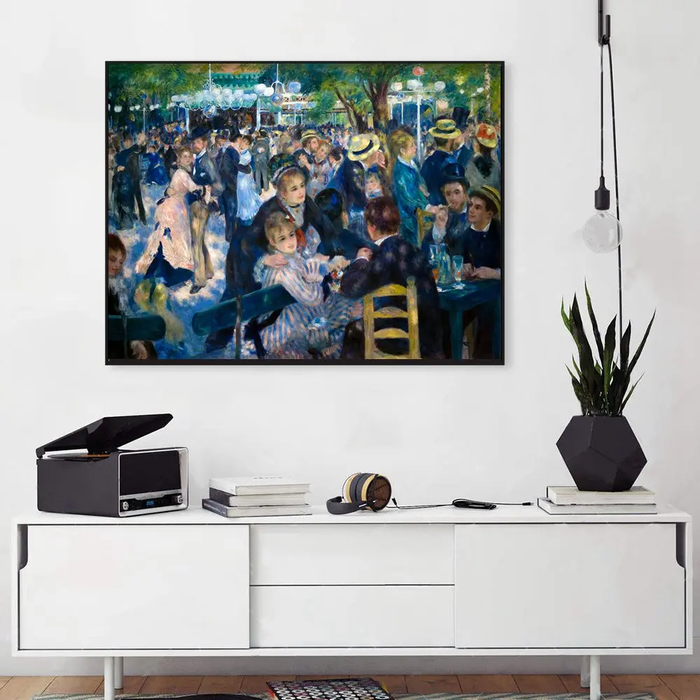 

Auguste Renoir Famous Artwork "Le Bal Au Moulin De La Galette" Home Decor Office Room Poster Art Print for Living Room Wall Art