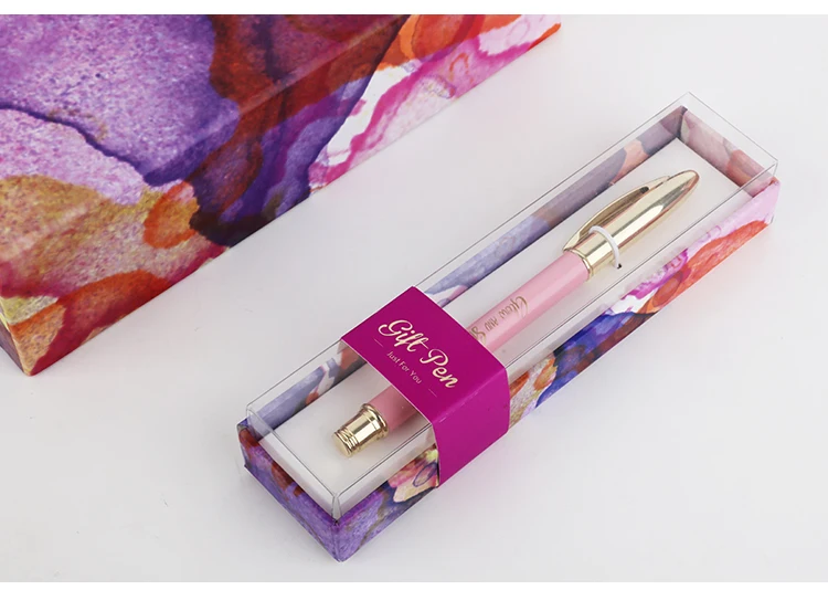 Никогда не цветной краситель серии металлическая ручка Подарочная упаковка гелевая ручка 0,5 мм Канцелярия канцелярские принадлежности магазин ручка для девочек школьные принадлежности