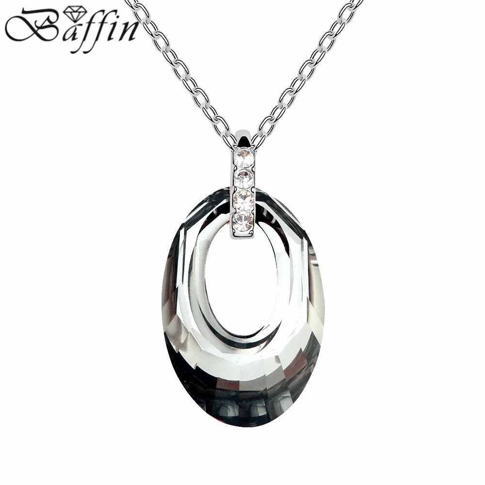 

2016 New design! Crystal Circle Drop Pendant Necklace For Women Made with Swarovski ELEMENTS for Mother's Day gift