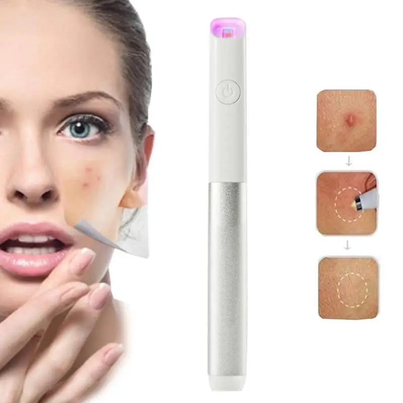 

Blue Red Light Therapy Acne Spot Treatment Laser Pen Scar Wrinkle Removal Device Blackhead Blemish Remover Skin Care