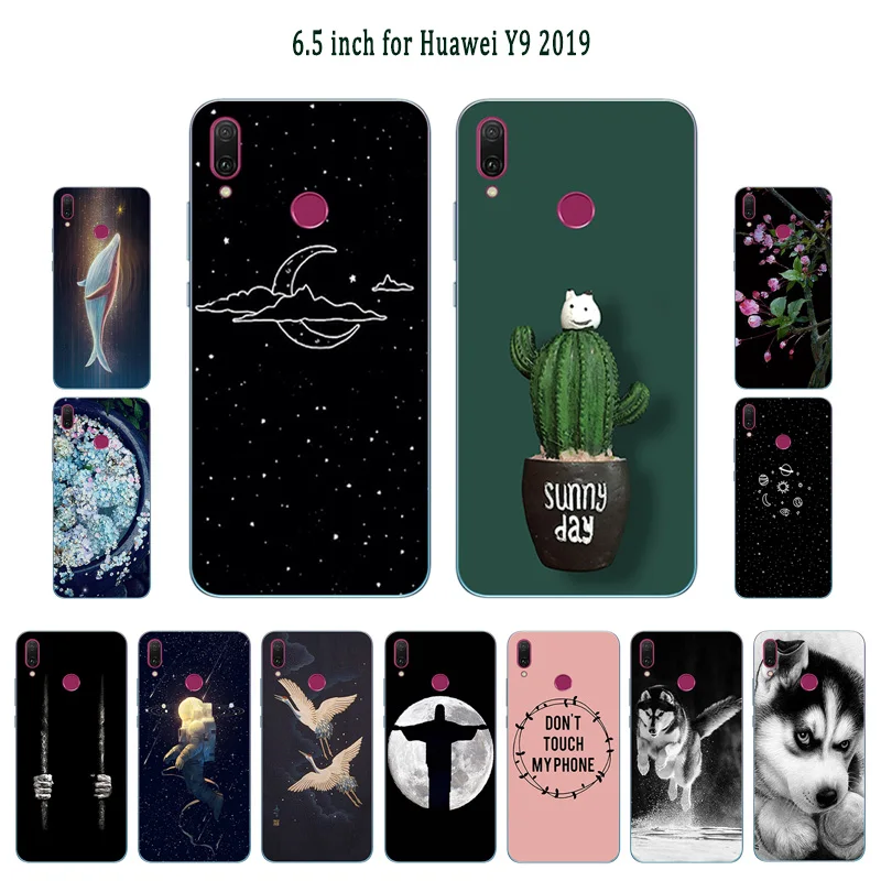 Чехол 6 5 дюйма для Huawei Y9 2019 ультратонкий защитный чехол телефона (2019) мягкий из ТПУ