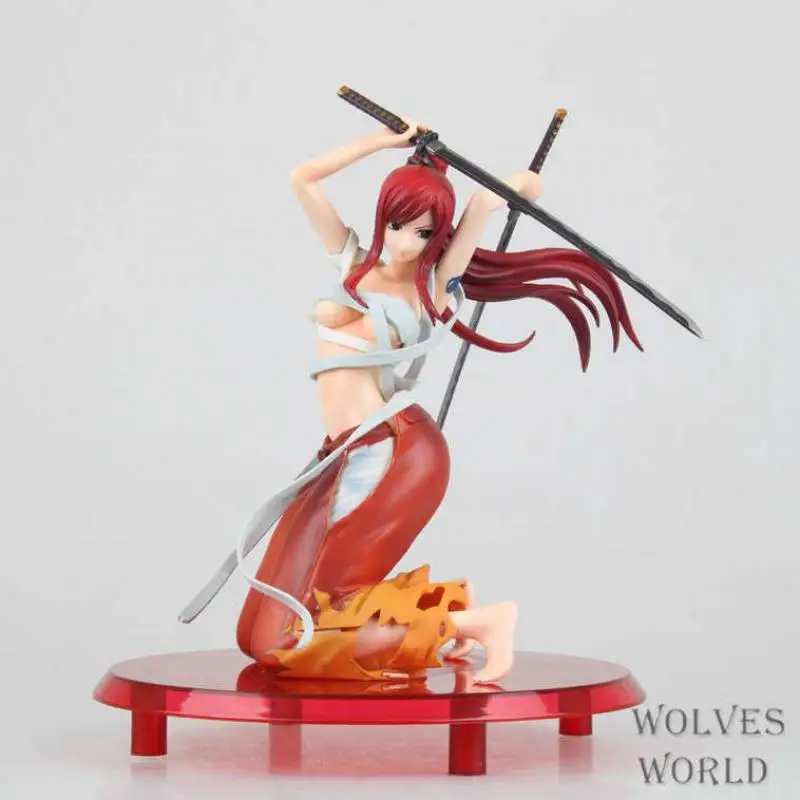 

Fairy Tail Erza Scarlet Action Figures Cast Off Version Toy Doll 7" 18cm