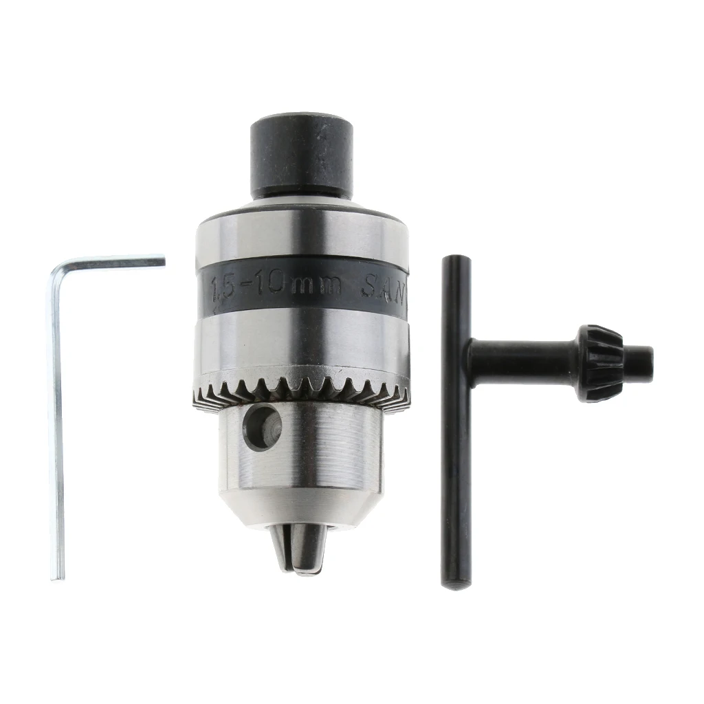 1.5-10mm Capacity Drill Chuck 1/4' Hex Shank Converter Quick Connect Adapter