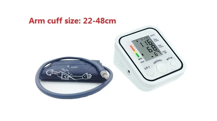 arm cuff Digital Upper Arm Blood Pressure meter Heart Beat Meter Machine Tonometer - Цвет: 22-48cm