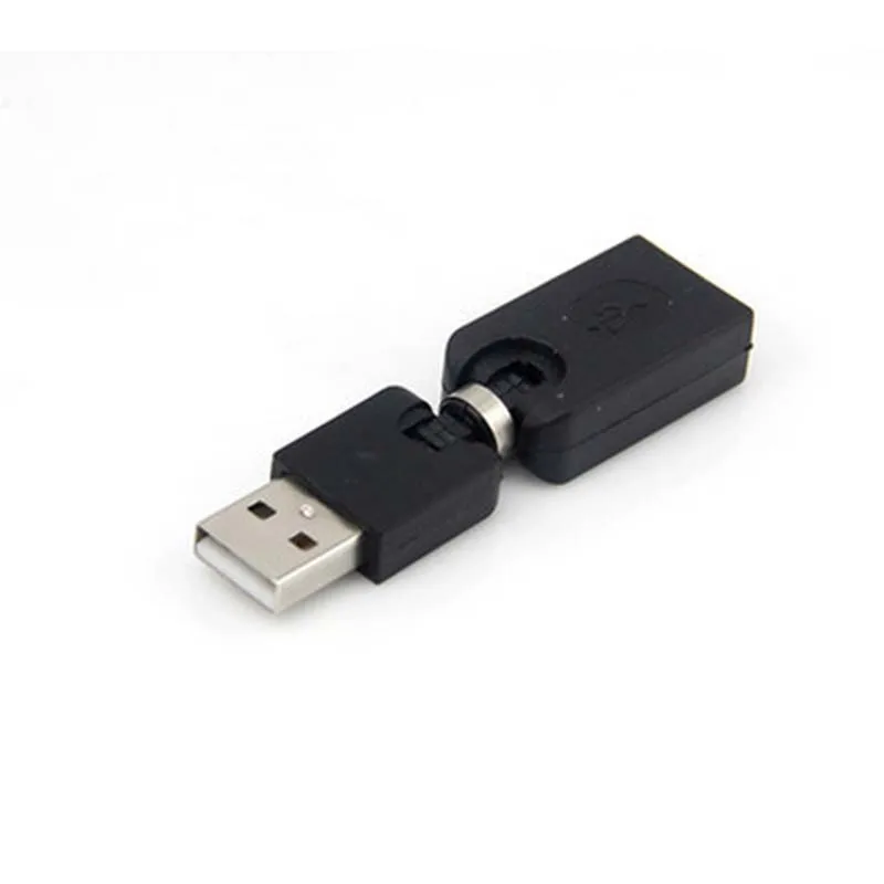 10 قطعة USB 2.0 الذكور إلى USB الإناث 360 درجة دوران زاوية محول ملحق
