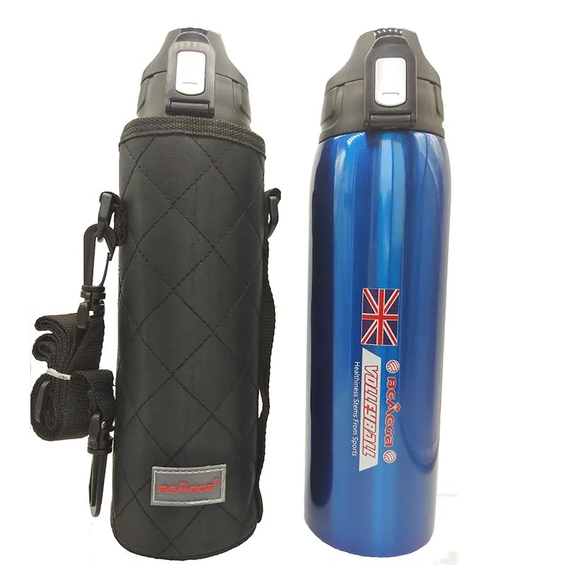 1000ml Thermos Stainless Steel Insulated water Bottle pouch Outdoor Sports Drinking double wall insulated termos