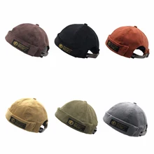 Винтажная купольная Мужская одноцветная бархатная Шапка-бини для мужчин Docker Sailor, ОБЖИМНАЯ кепка без полей с черепом, Повседневная Кепка в стиле хип-хоп Gorro