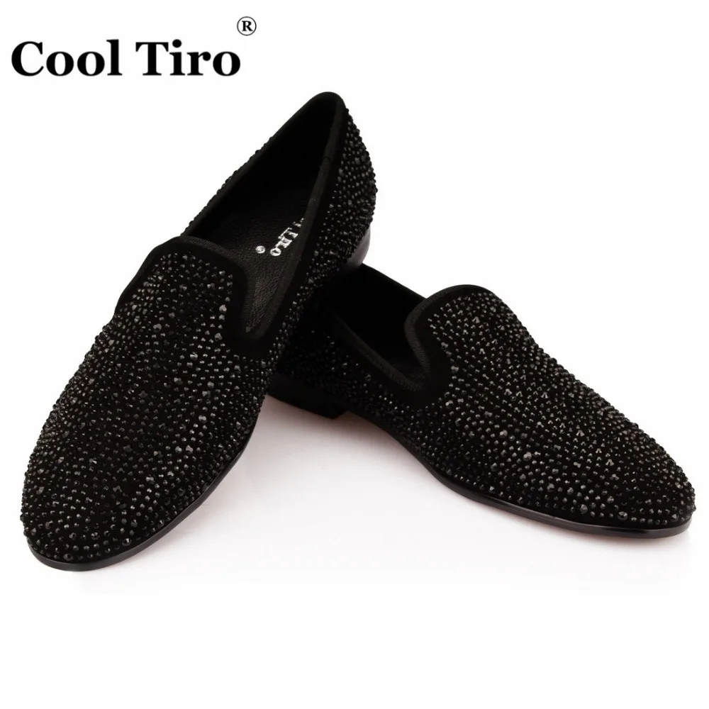 Black Strass Loafers Men Slippers  (7)