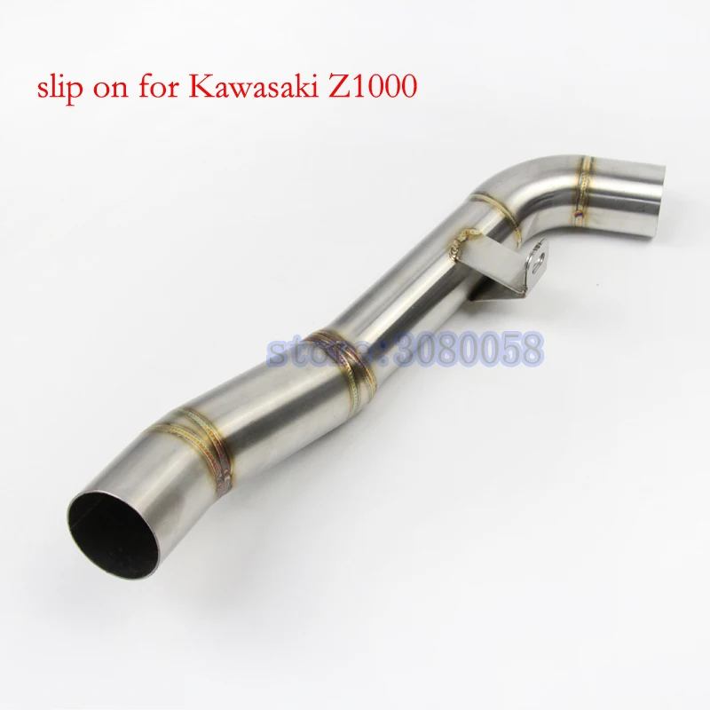 Marca nueva modificado de motocicleta de Escape medio tubo de Refires para motocicleta Kawasaki Z1000 tubo de Escape silenciador de Escape año 07 08 09