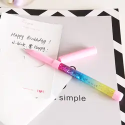 Гелевая ручка Kawaii 0,5 мм волшебная палочка Кристалл плавающие блестки блеск нейтральный Радуга цветные ручки для девочки для письма для