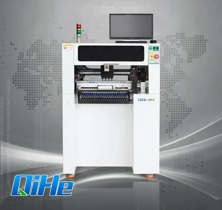 QM41 QIHE полностью автоматическая электронная продукция машинное оборудование светодиодный сборочная линия палочки и место машина Chip Mount