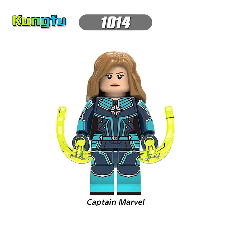 LegoING Super Heroes Marvels Avengers Captain Marvel Iron Man figures Black Panther Hulk Loki Building Blocks bricks kids toys