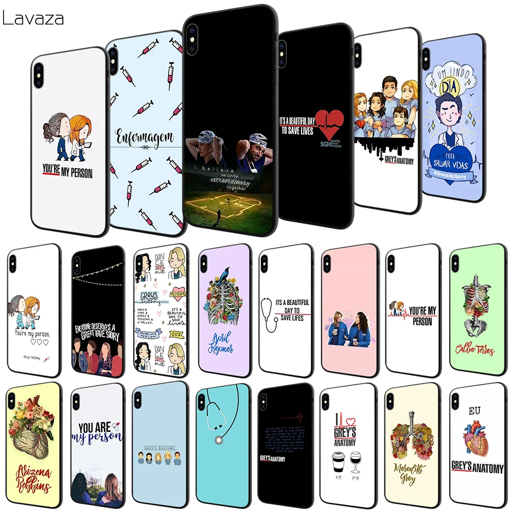 

Lavaza Greys Anatomy Merder Soft Case for Apple iPhone 6 6S 7 8 Plus 5 5S SE X XS MAX XR TPU Cover