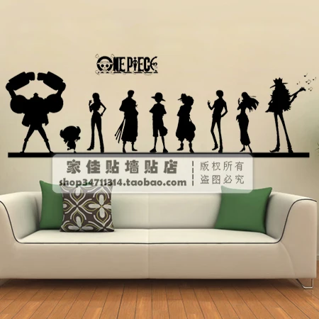 

One Piece Vinyl Wall Decal Japanese Cartoon Anime One piece Collection Wall Sticker Boys Room Bedroom Decorative Decoration